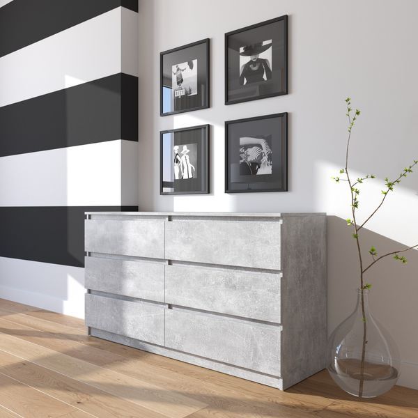 Комод VAYS R-7, 6 шухляд без ручок, ЛДСП, 140&times;40&times;75 см &ndash; для дому, офісу, вітальні, спальні 1794685228 фото