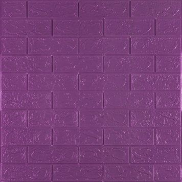 3D панель самоклеюча 700х770х3мм цегла Фіолетова (016-3) SW-000003248 SW-00003248 фото