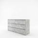Комод VAYS R-7 Бетон, 6 шухляд без ручок, ЛДСП, 140&times;40&times;75 см&ndash; для дому, офісу, вітальні, спальні 1794685231 фото