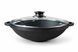 Каструля чавунна WOK 3,5 л зі скляною кришкою ТМ СІТОН 2612W-L фото 1