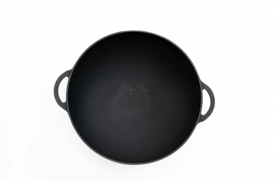 Каструля чавунна WOK 3,5 л зі скляною кришкою ТМ СІТОН 2612W-L фото