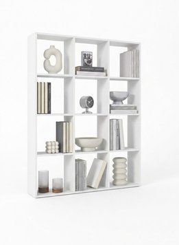 Стелаж VAYS M-8 Білий, книжкова полиця на 12 комірок, ЛДСП, 108&times;29&times;143 см - для дому, офісу, дитячої або вітальні 1794685669 фото