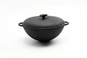 Каструля чавунна WOK 5,5 л з чавунною кришкою ТМ СІТОН 3013W-K фото