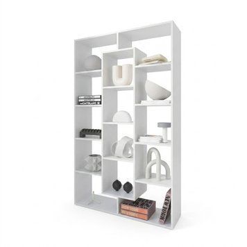 Стелаж VAYS M-7 Білий, книжкова полиця на 14 комірок, ЛДСП, 108&times;29&times;178 см - для дому, офісу, дитячої або вітальні 1794685663 фото